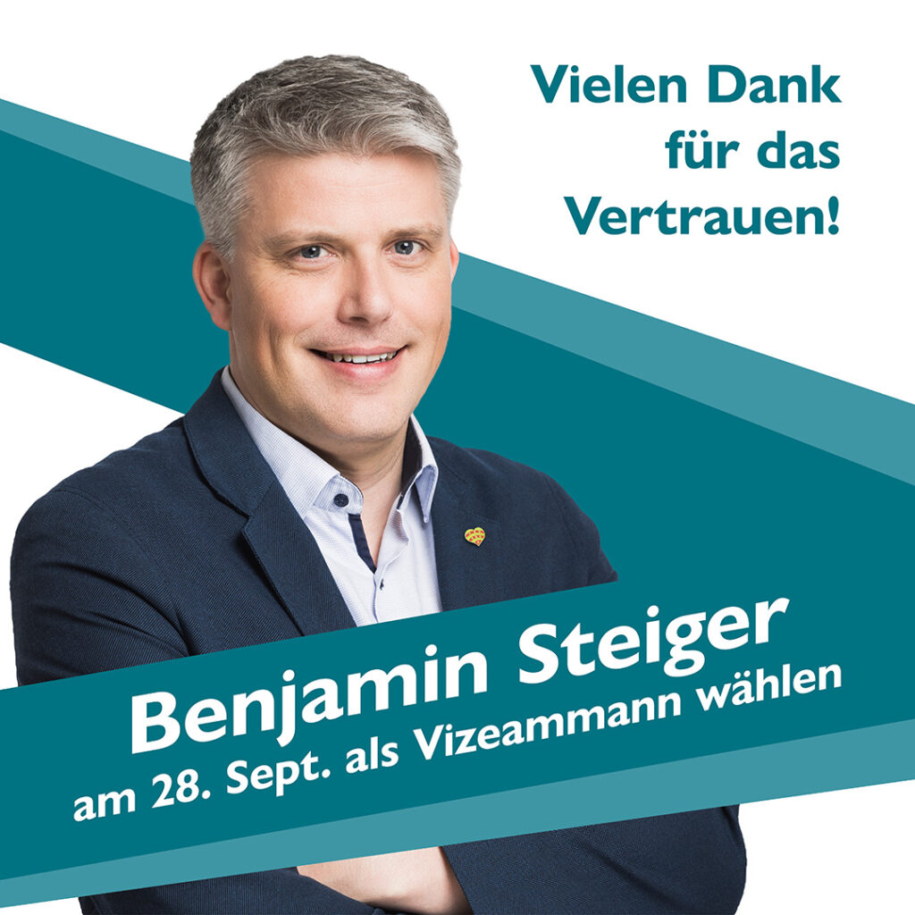 Benjamin Steiger will Vizeammann werden